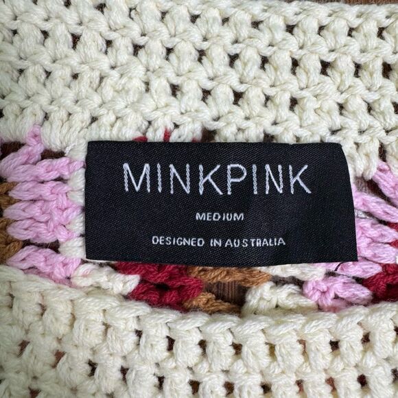 MINKPINK Norah Crochet Sweater Women’s Size‎ Medium - Picture 10 of 10